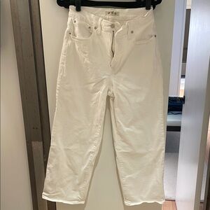 Madewell White Wide Leg Crop Jeans Sz 30